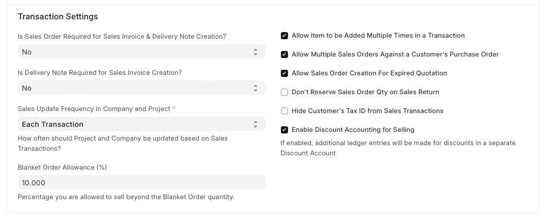 paramètres de prix de l'articles